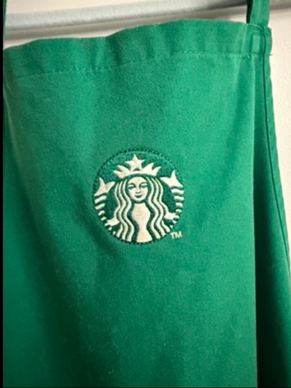 Starbucks Green Barista Apron Adjustable Neck Tie Waist Coffee Shop Uniform - Picture 2 of 4